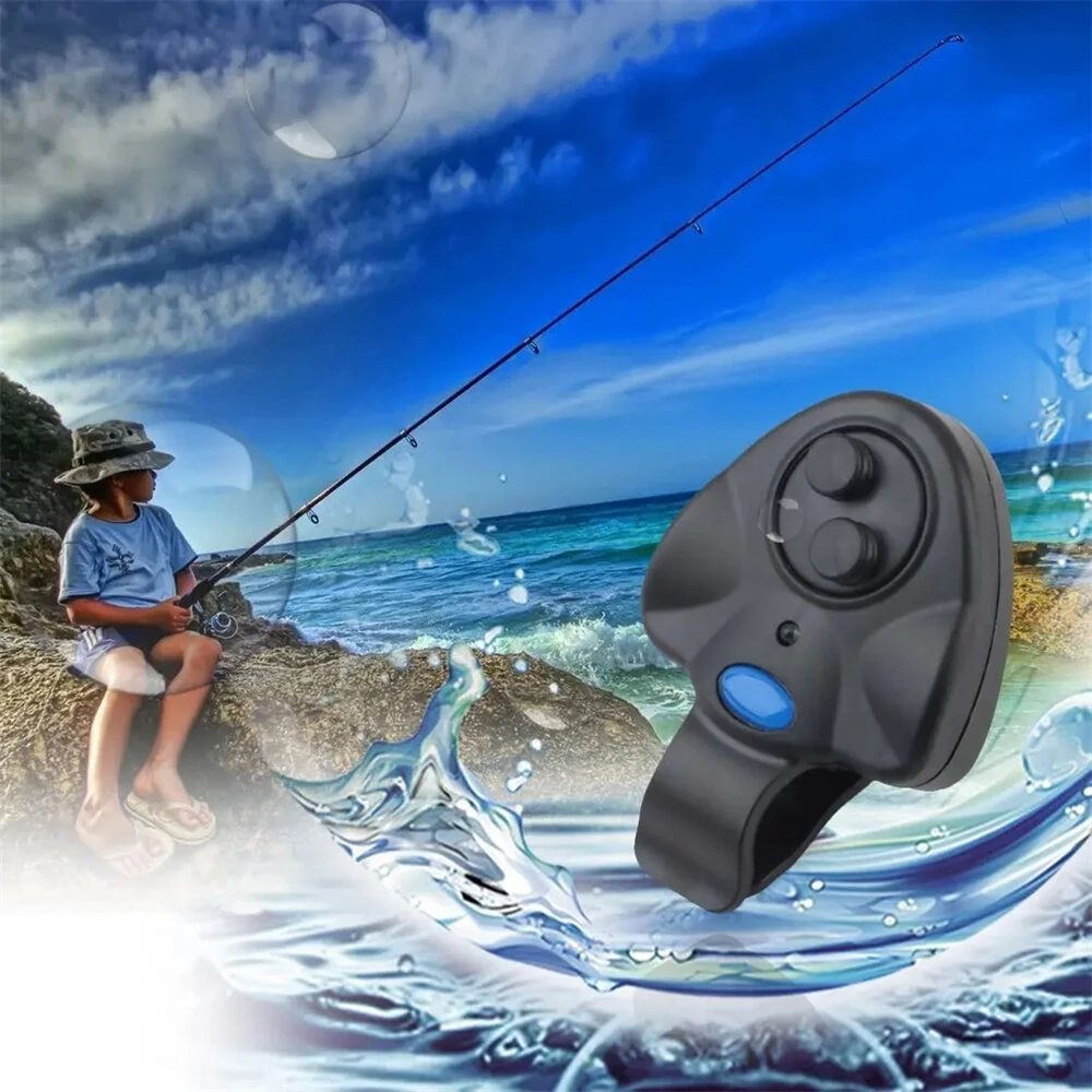 YOLO Fishing Alarm with LED Light Loud Sound Fish Bell Clip-On for Rod Fishing Tackle Accessories — view 3