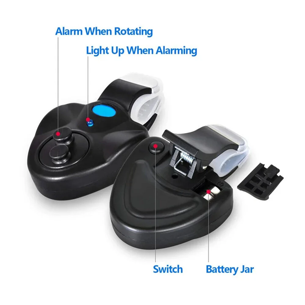 YOLO Fishing Alarm with LED Light Loud Sound Fish Bell Clip-On for Rod Fishing Tackle Accessories — view 6