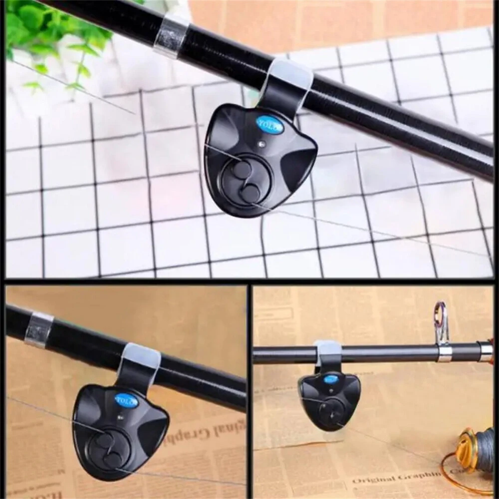 YOLO Fishing Alarm with LED Light Loud Sound Fish Bell Clip-On for Rod Fishing Tackle Accessories — view 7
