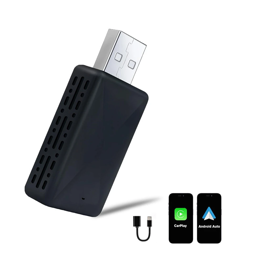 YUEHOO 2 in 1 Wireless CarPlay Adapter for Apple & Android Car Wireless CarPlay Dongle Receiver Adapter for Wired Wireless Adapter for Android Car iOS Plug and Play — image 1