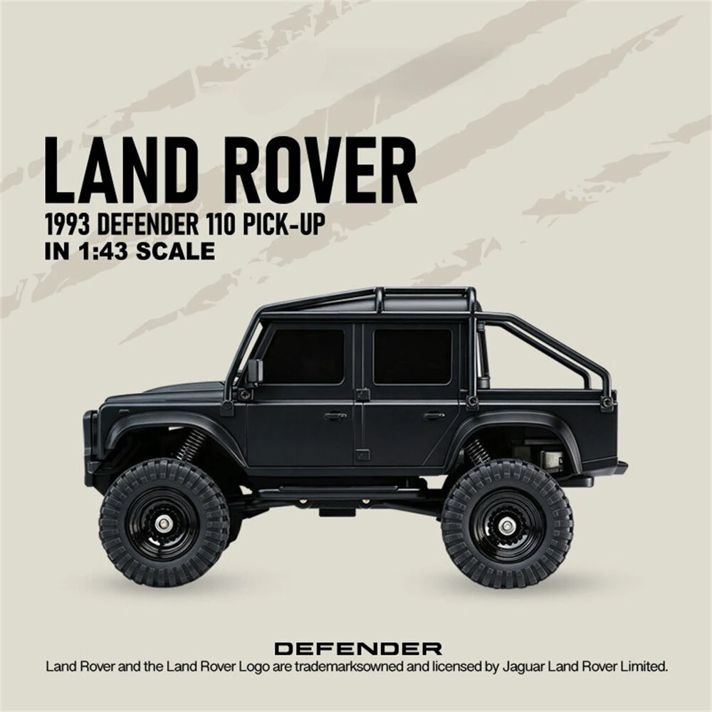 Z6761 1/43 2.4G 4WD for Land Rover 1993  110 Official Licensed Mini RC Car Rock Crawler Off-Road Climbing Pickup Truck LED Light Full Proportional Control Desktop Micro Vehicles Models Toys — view 6