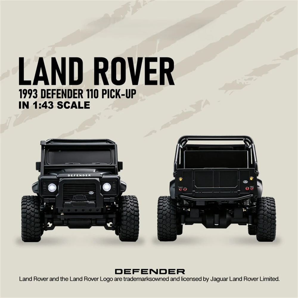 Z6761 1/43 2.4G 4WD for Land Rover 1993  110 Official Licensed Mini RC Car Rock Crawler Off-Road Climbing Pickup Truck LED Light Full Proportional Control Desktop Micro Vehicles Models Toys — view 7