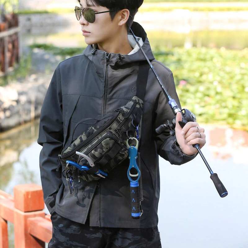ZANLURE Men's Fishing Lure Bag Waterproof Molle Tactical Waist Chest Pack Multifunctional Travel Hunting Bag — view 6