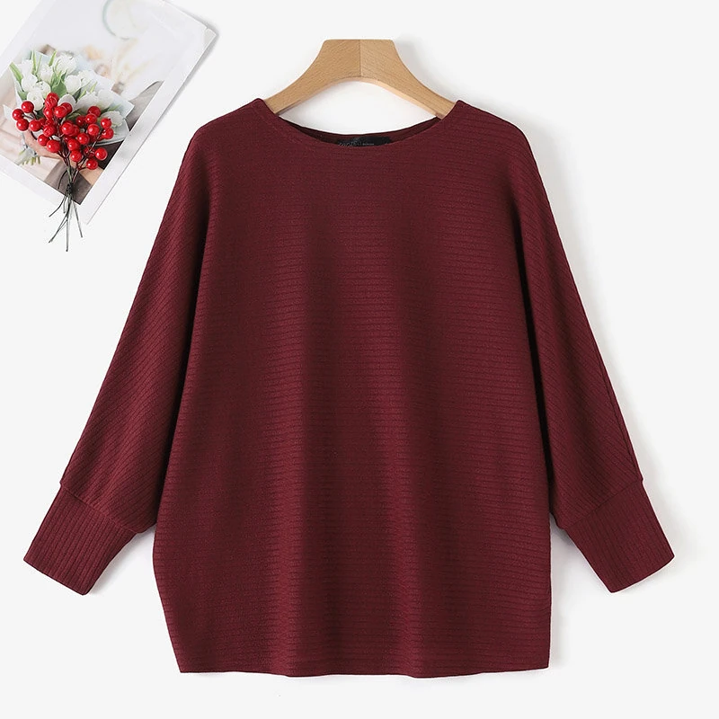 ZANZEA Daily Style Women Knitted Long Sleeve Crew Neck  T-shirt Casual Solid Loose Work Tops — view 4