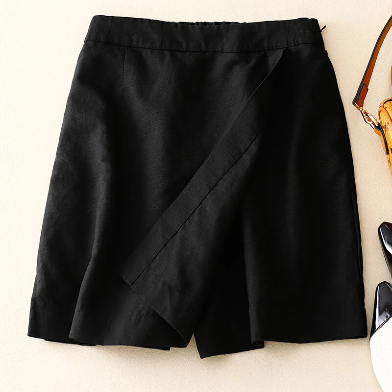ZANZEA Women Commute Back Elastic Waist Solid Summer Casual Skirt Shorts — view 3