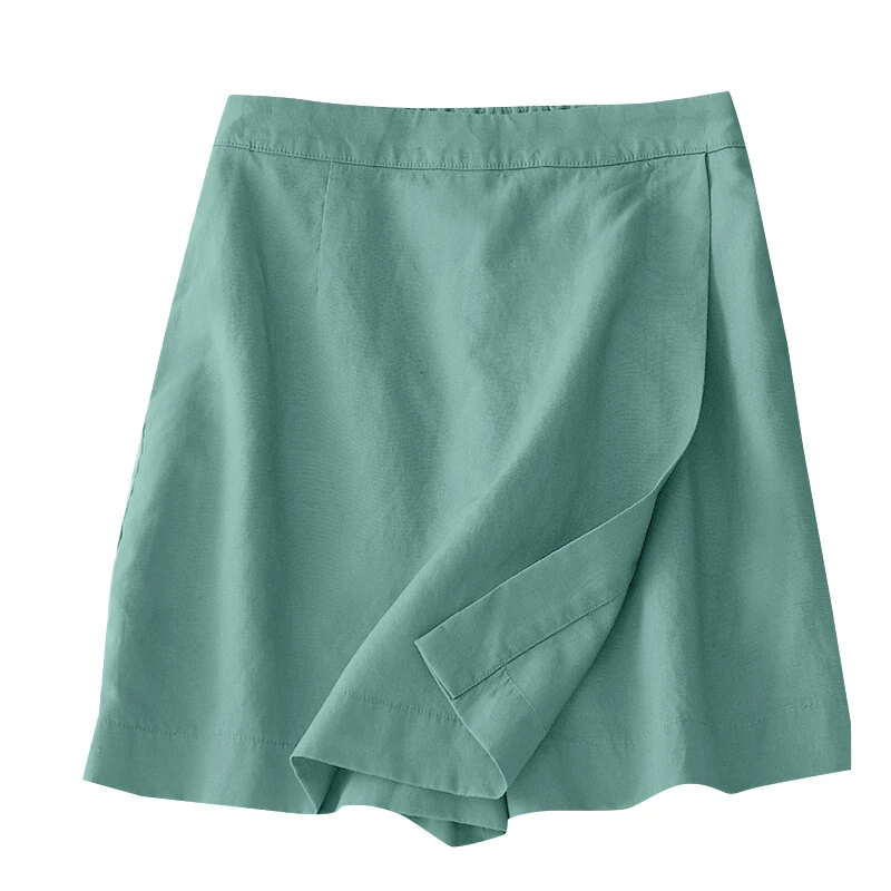 ZANZEA Women Commute Back Elastic Waist Solid Summer Casual Skirt Shorts — view 4