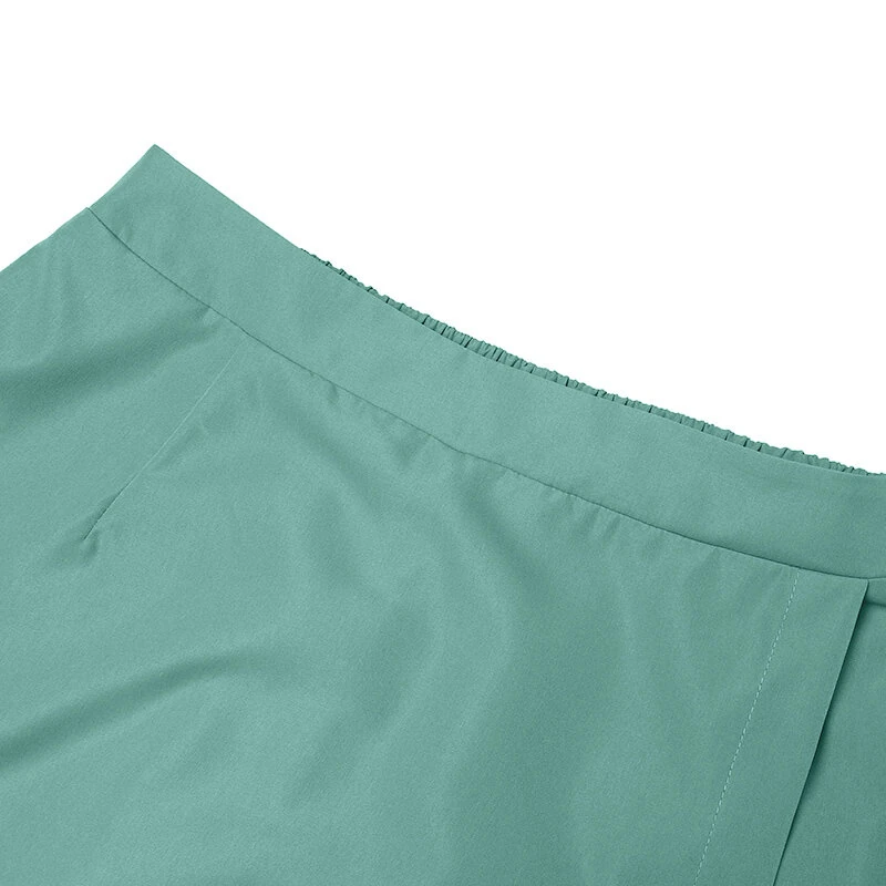 ZANZEA Women Commute Back Elastic Waist Solid Summer Casual Skirt Shorts — view 5