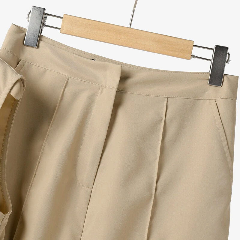 ZANZEA Women Vintage Casual Stand Neck Sleeveless Pleated Wide Leg Tops Trousers — view 8
