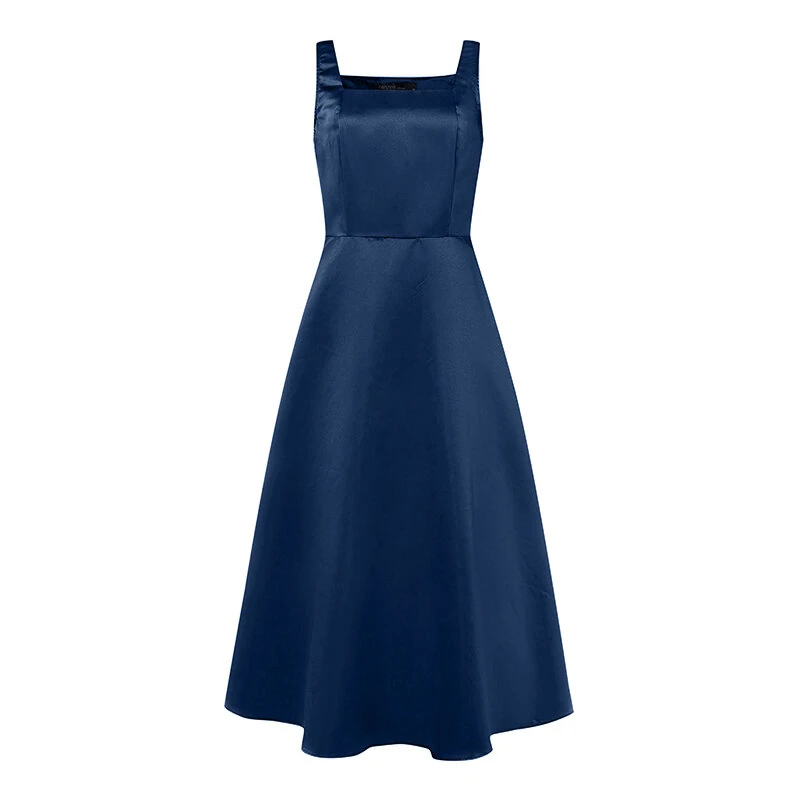ZANZEA Womens Collect Waist A-Line Sundress Elegant Party Square Neck Tank Dress — view 5
