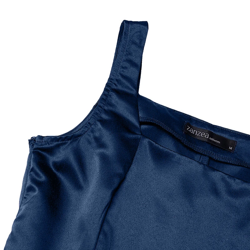 ZANZEA Womens Collect Waist A-Line Sundress Elegant Party Square Neck Tank Dress — view 7