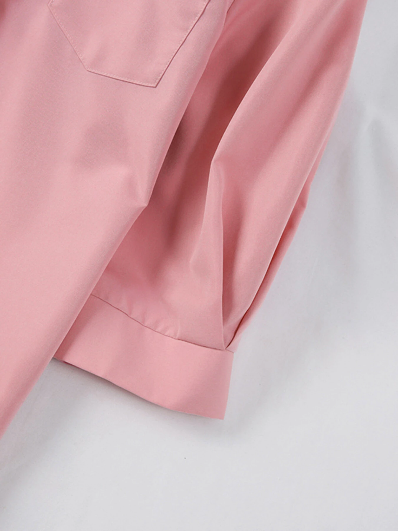 ZANZEA Womens Lapel Blouses 3/4 Length Sleeve Solid Color Shirts with Chest Pocket — view 9