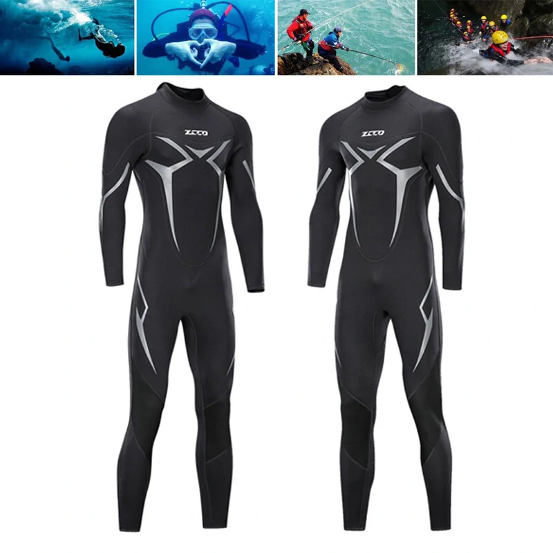 ZCCO 3mm Adult Wetsuit Neoprene Super Elastic Wear-resistant Diving Suit Deep Spearfishing Wear Snorkeling Surfing One Piece Set Winter Thermal Swimsuit — view 9