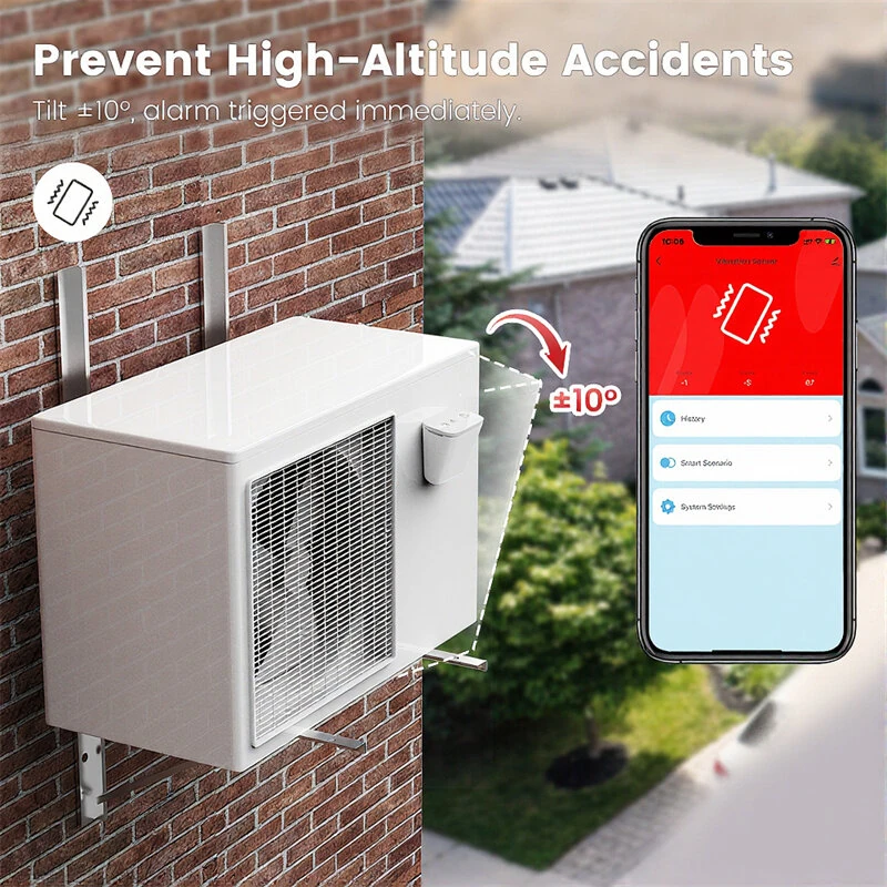 ZD100 Tuya Zigbe 3-in-1 Smart Sensor Vibration/Tilt/Drop Alarm IP67 Waterproof for Home Security Real Time APP Alerts Alexa Google Home Automation — view 4