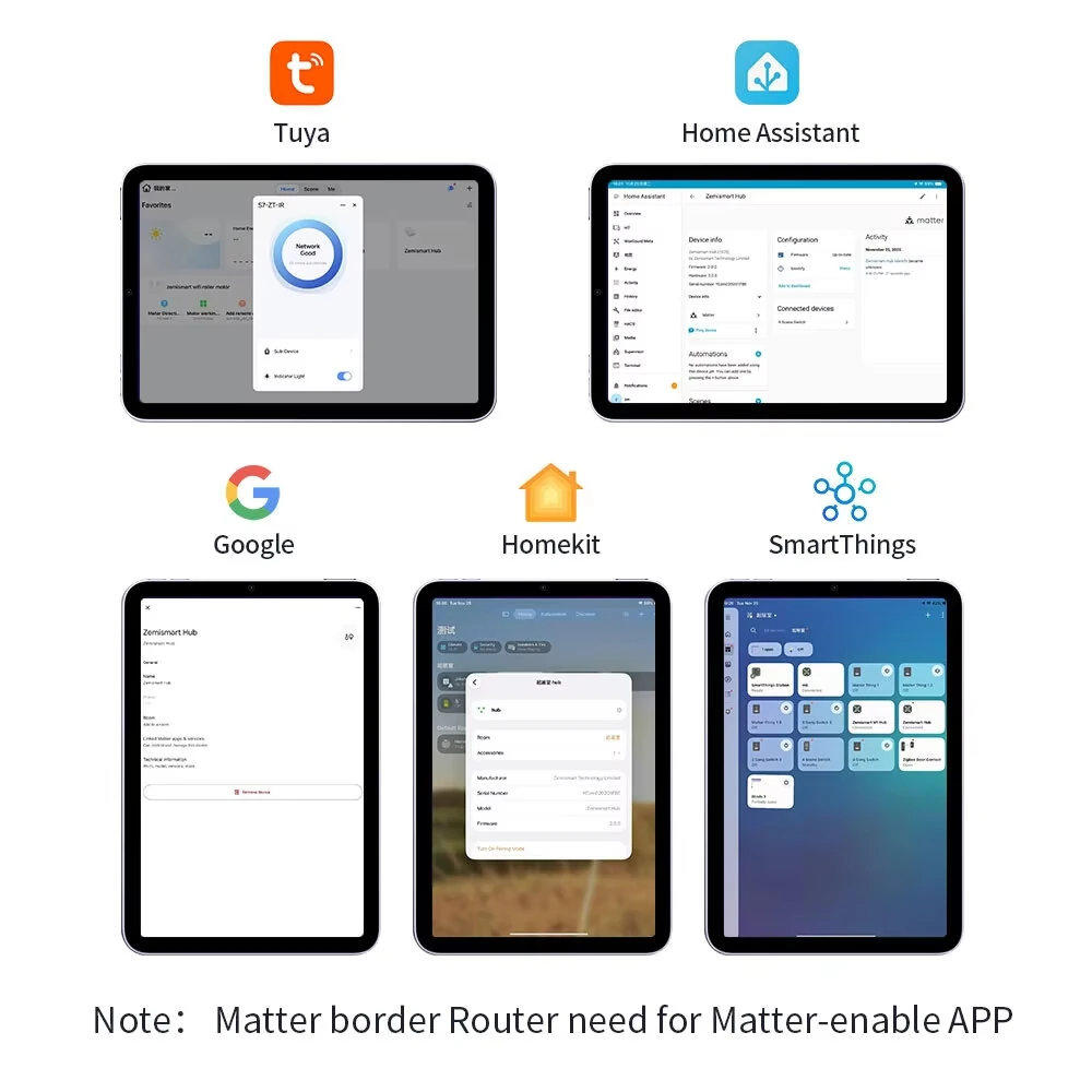 Zemismart M1 Pro Matter Thread Zigbe Hub with IR Control Smart Home Bridge Work with Homekit Google Assistant Tuya — view 3
