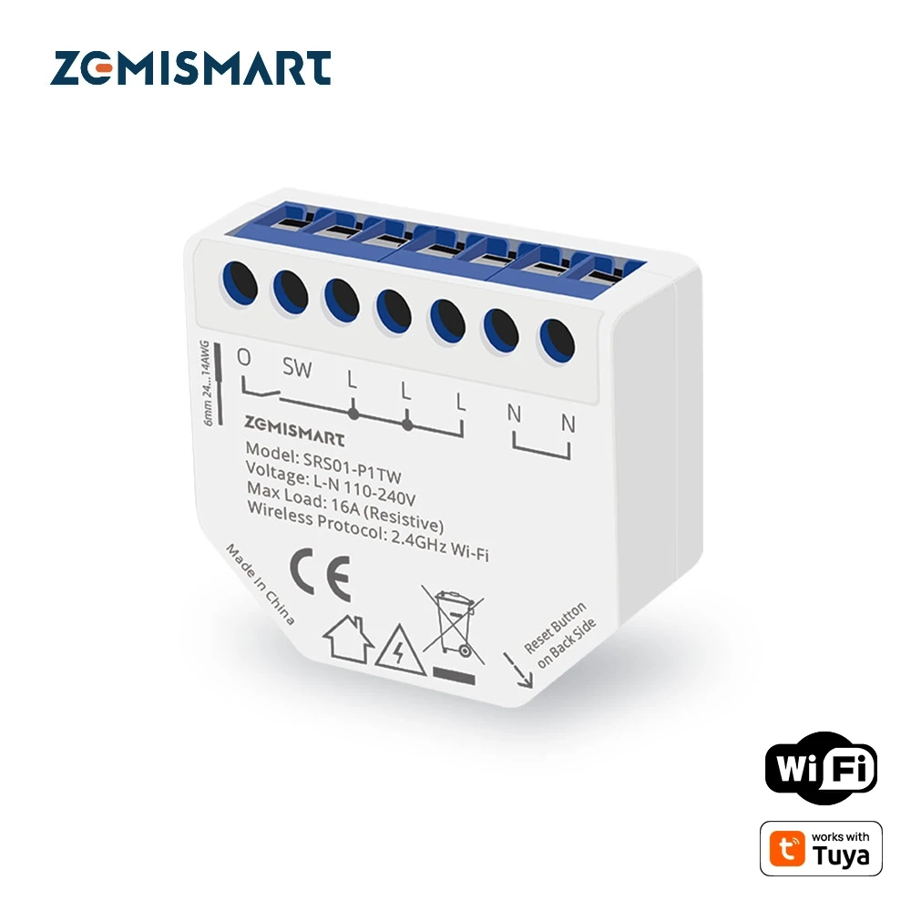 Zemismart WiFi Smart Relay Switch 1 Gang with Power Monitor Neutral Required Work with Tuya App Smart Life App — view 11