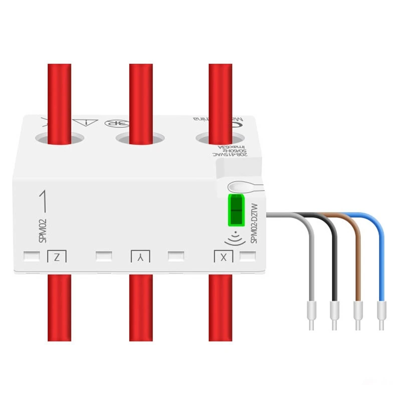 Zemismart Zigbe 3 Phase Electric Energy Meter 63A Smart Power Consumption Monitor Sensor Zigbee2mqtt works with Tuya Home Assistant — view 10