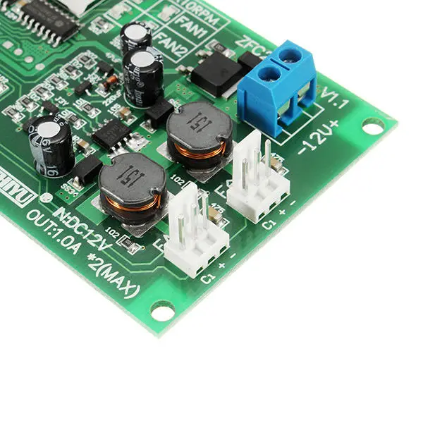 ZHIYU® DC 12V 2 Way 3 Wire Fan Smart Temperature Controller With Temperature Sp — view 10