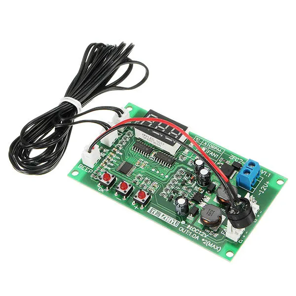 ZHIYU® DC 12V 2 Way 3 Wire Fan Smart Temperature Controller With Temperature Sp — view 2