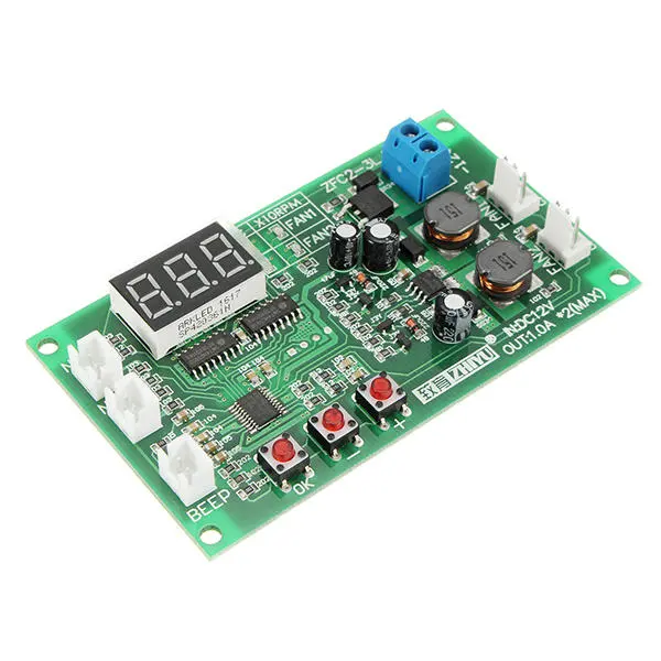 ZHIYU® DC 12V 2 Way 3 Wire Fan Smart Temperature Controller With Temperature Sp — view 6