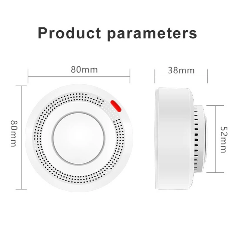 Zigbe Smart Smoke Detector 20-30m² Coverage High-Sensitivity Alarm 85dB Loud Audio Visual Warning Voice Control Mobile Real-Time Alert Long-Life Battery Wireless Smoke Sensor for Home Office — view 6