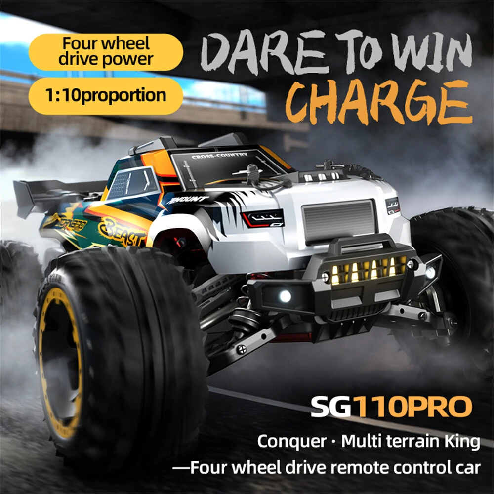 ZLL SG110PRO RTR 1/10 2.4G 4WD 40km/h RC Car High Speed Off-Road Truck LED Light Metal Dogbone Oil Shocks Vehicles Models Toys — view 10