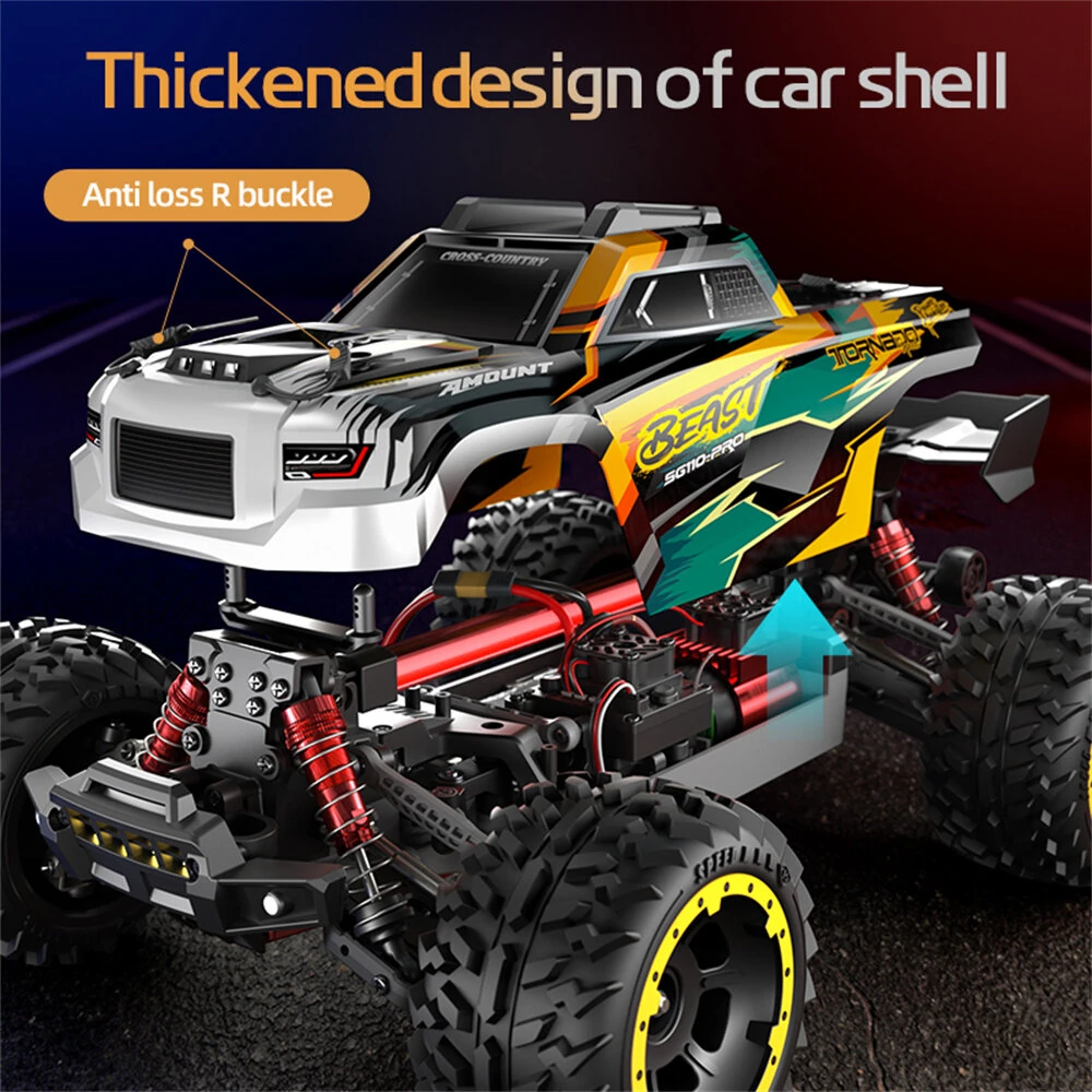 ZLL SG110PRO RTR 1/10 2.4G 4WD 40km/h RC Car High Speed Off-Road Truck LED Light Metal Dogbone Oil Shocks Vehicles Models Toys — view 5