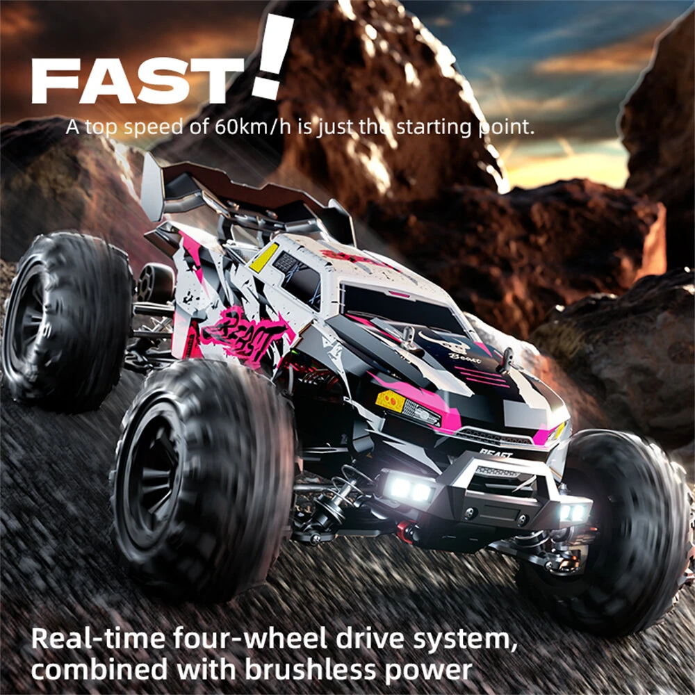 ZLL SG618 MAX RTR 1/16 2.4G 4WD 80km/h Brushless RC Car LED Light Off-Road Climbing Truck High Speed Full Proportional Control Metal Differential Drive Shaft Vehicles Model Toys — view 4