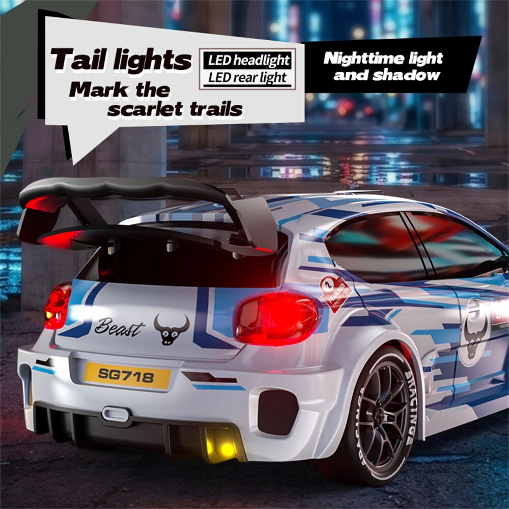 ZLL SG718 RTR 1/24 2.4G 4WD Drift RC Car Mini LED Light Remote Control High Speed On-Road Racing Vehicle Model Boys Gifts Toys — view 8