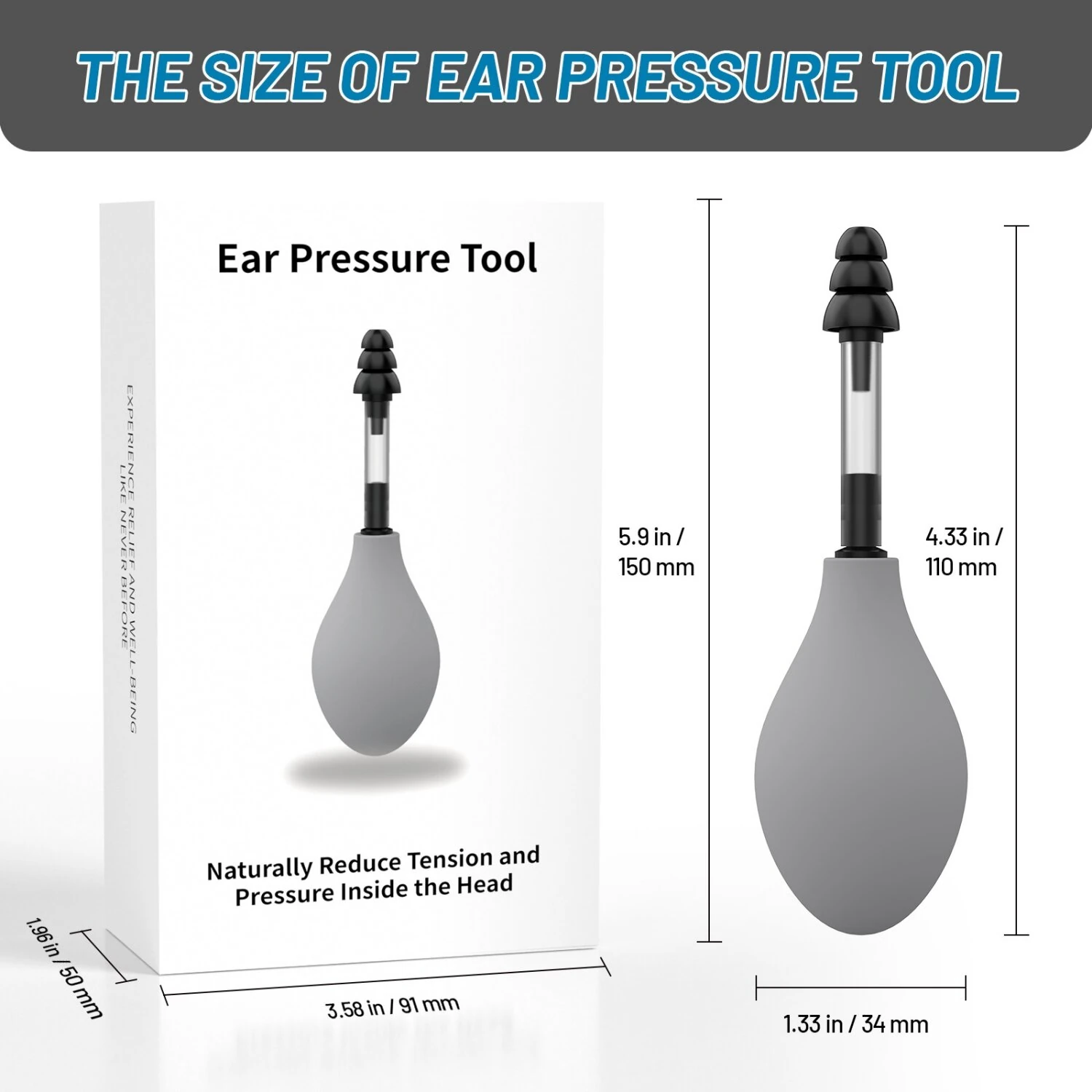 ZOK Ear Pressure Massage Tool Migraine&Headache Fast Comfort Multi-Layer Ear Tip Portable Ear Pressure Relief Device for Home Office Travel — view 5