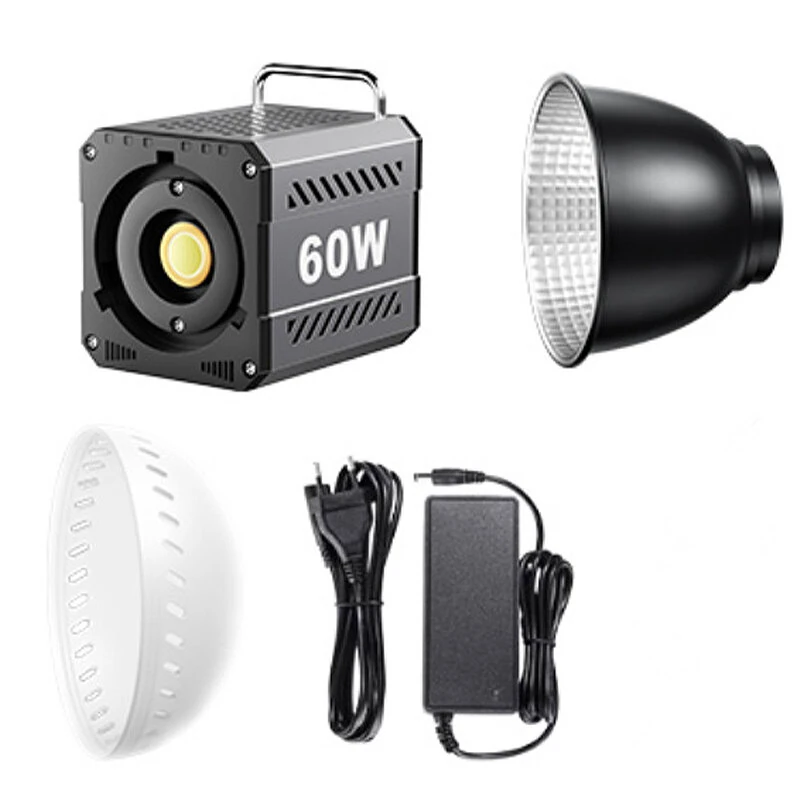 ZU60 60W COB Video Dimmable Light 2700-7500K Handheld Photographic LED Light for Photo Studio Film Camera Shooting Live Streaming — ZU60